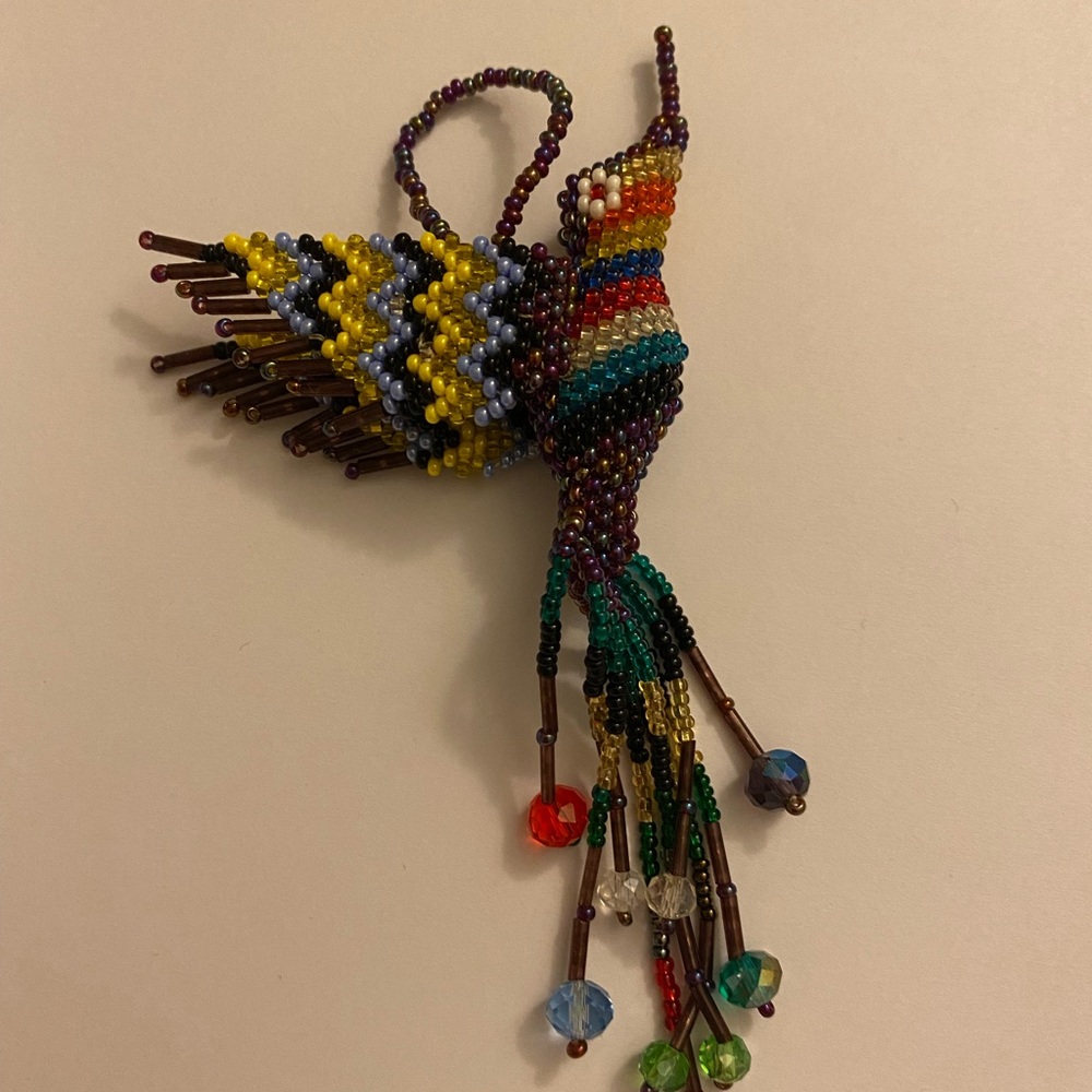 Mayan arts hummingbird keychain